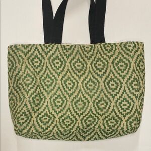 Green Patterned Tote Bag